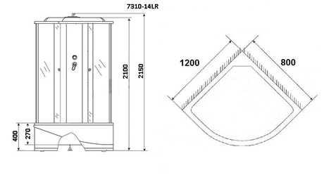 Душевая кабина Niagara  NG-7310-14R 