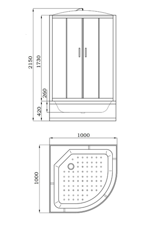 Душевая кабина Parly  EB102P  