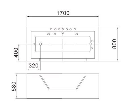 Ванна  WELTWASSER  HB GOTLEUBA 170/80 WT L  