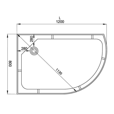 Душевая кабина Deto  EM1512LN LED