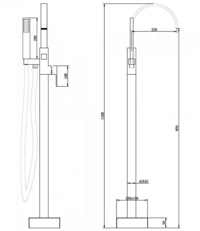 Смеситель Abber    Wasserfall AF8615  