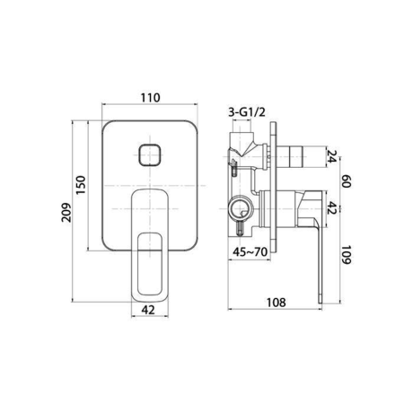 Смеситель IDDIS Slide SLIBL00i67 