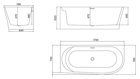 Ванна  BelBagno  BB410-1700-780-L