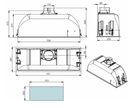 Вытяжка кухонная FALMEC BUILT-IN 70 MAX EVO  