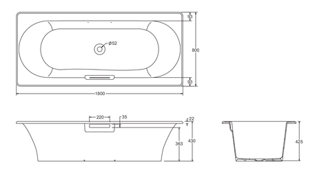 Ванна  Jacob Delafon Volute 180x80 E6D900-0