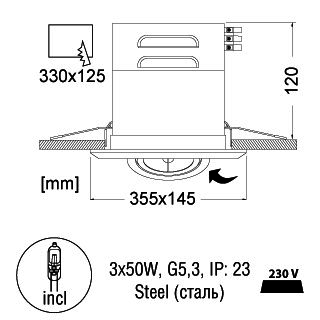 Светильник Arte Lamp  CARDANI MEDIO A5930PL-3WH