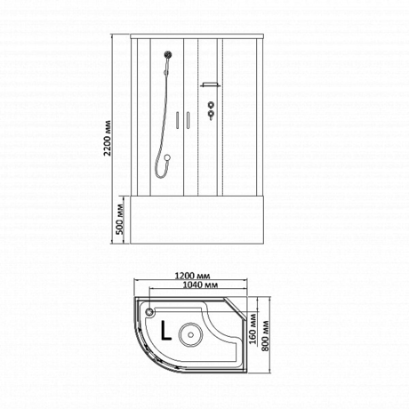 Душевая кабина Bandhours Orion L 800х1200х2200 170202221