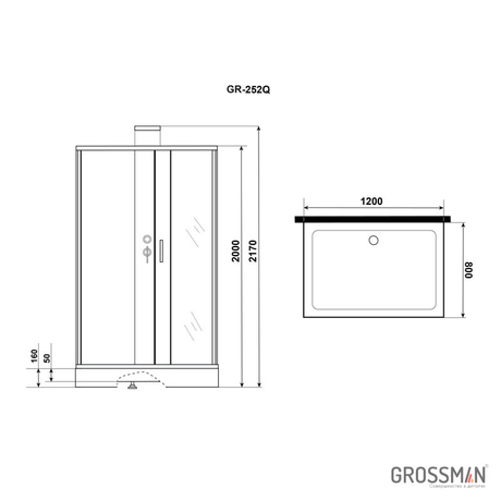 Душевая кабина Grossman   GR252Q  