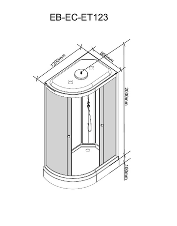 Душевая кабина Parly   EC123R 