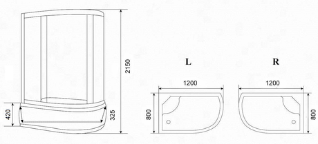 Душевая кабина Parly   EC1221L  