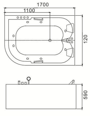 Ванна  WELTWASSER   DUMMER 170/120 WT L  