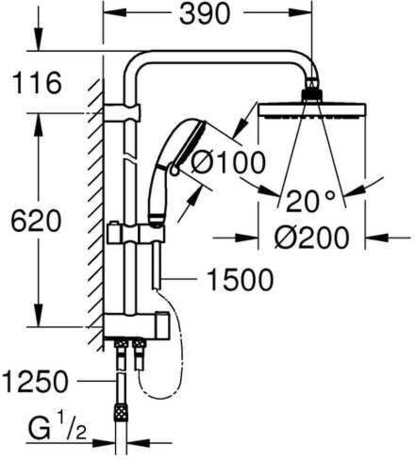 Душевая система Grohe  New Tempesta Rustic 27399002