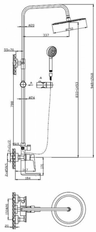 Душевая система BelBagno  ANCONA-VSCM-CRM 