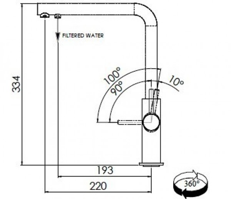 Смеситель Franke   Neptune Clear Water 115.0370.698 миндаль