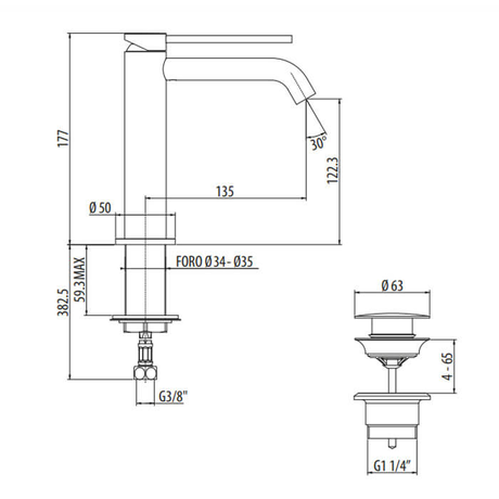 Смеситель Gattoni    CIRCLE TWO 9144/91NO