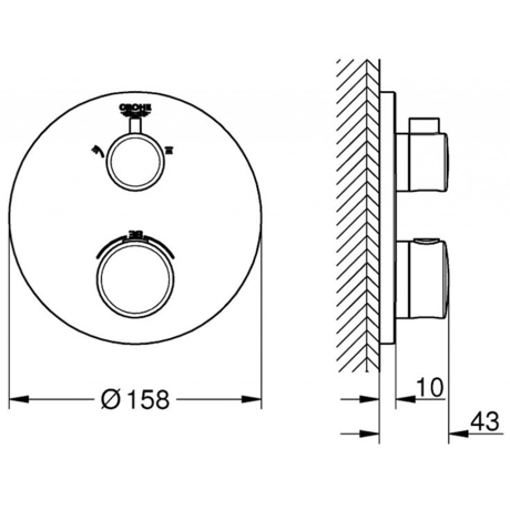 Смеситель Grohe Grohtherm 24076000 хром