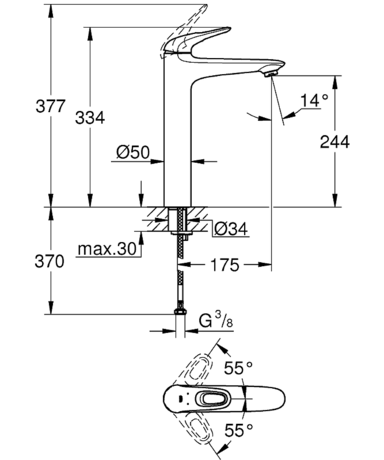 Смеситель Grohe Eurostyle 2015 23570LS3