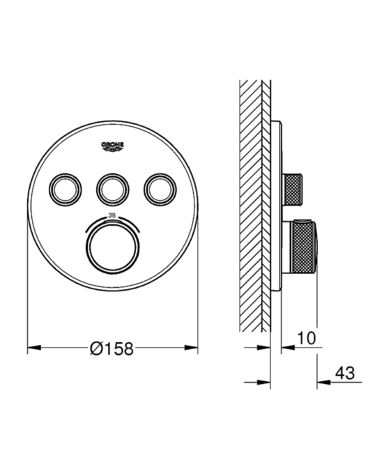 Смеситель Grohe  Grohtherm SmartControl 29121000