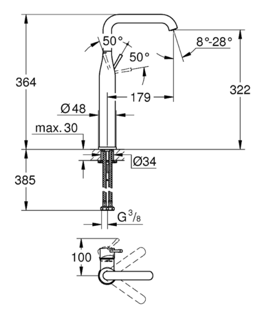 Смеситель Grohe  Essence 32901001