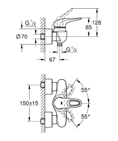 Смеситель Grohe  Eurostyle 2015 33590LS3