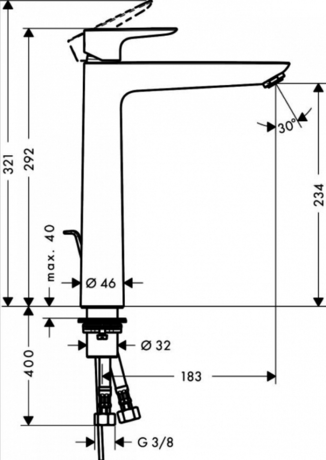 Смеситель Hansgrohe  Talis E 71716670