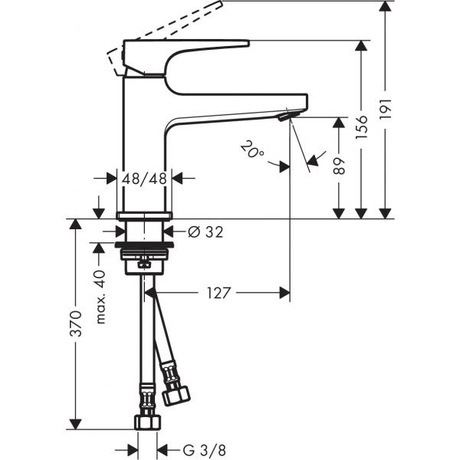 Смеситель Hansgrohe   Metropol 32500700 матовый черный