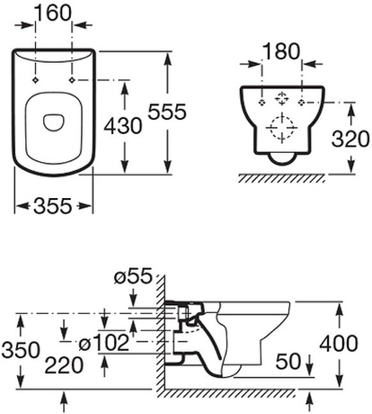 Унитаз Roca  Dama Senso Pack 893104680 