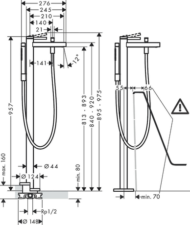 Смеситель Hansgrohe  Finoris 76445700 матовый белый