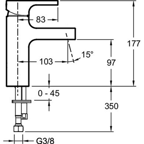 Смеситель Jacob Delafon  Strayt E98339-CP