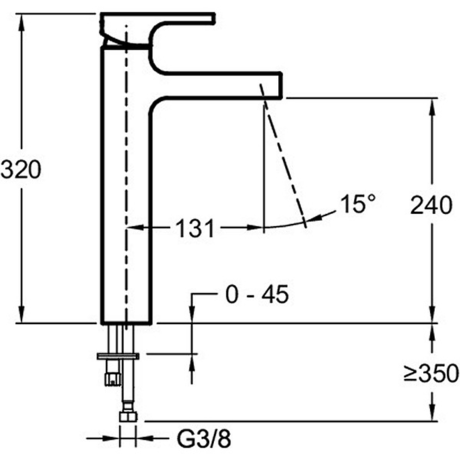 Смеситель Jacob Delafon  Strayt E98340-CP