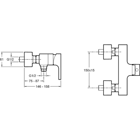 Смеситель Jacob Delafon  Strayt E45371-CP