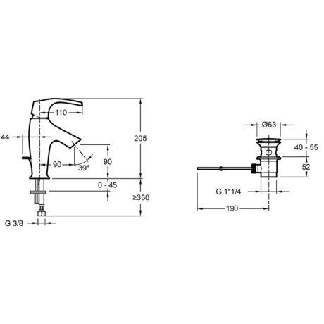 Смеситель Jacob Delafon  Symbol E72680-CP