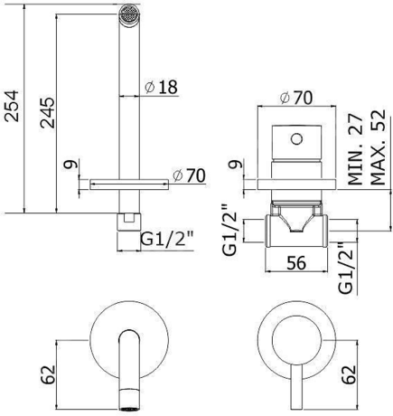 Смеситель Paffoni LIGHT LIG007NO70  