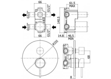 Смеситель Paffoni Light LIG018NO 