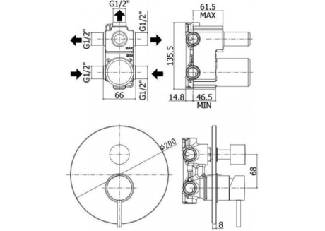 Смеситель Paffoni LIGHT LIG019NO черный матовый 