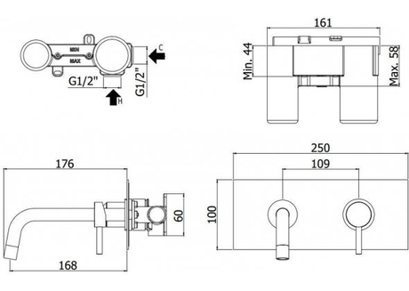 Смеситель Paffoni Light LIG101CR/M 