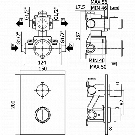 Смеситель Paffoni Light LIQ518NO/M