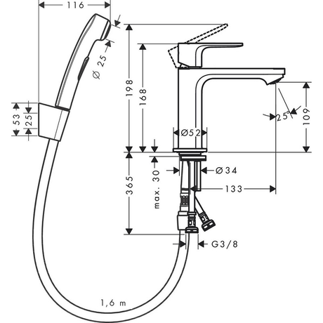 Смеситель Hansgrohe  Rebris S 72215000  