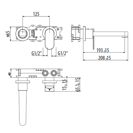 Смеситель Gattoni    H2Omix7000 7003570C0 хром