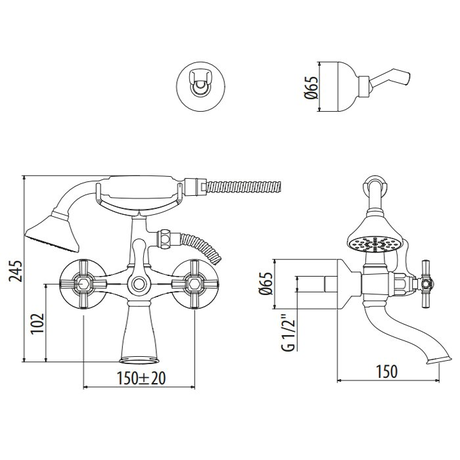 Смеситель Gattoni    TRD TR501/18D0 золото 24К