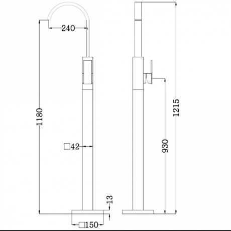 Смеситель Abber    Wasserfall AF8640MRG 