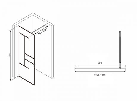 Душевое ограждение Abber    Immer Offen AG63100B8