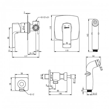 Смеситель Lemark Ursus LM7219BL