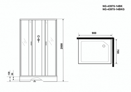 Душевая кабина Niagara    NG-43975-14QBKG  