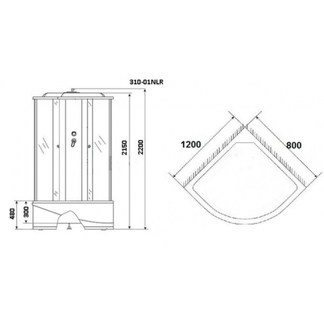Душевая кабина Niagara   NG-310-01R 