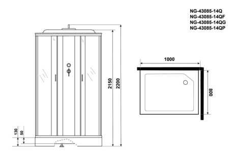 Душевая кабина Niagara   NG-43085-14Q  