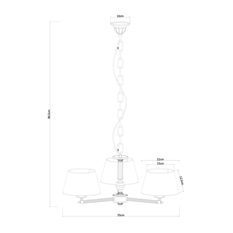 Люстра Arte Lamp  A2273LM-3AB YORK