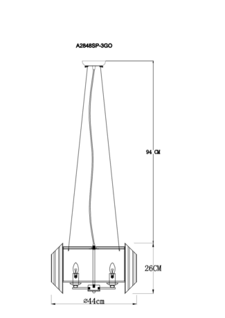 Люстра Arte Lamp  A2848SP-3GO JASTIN