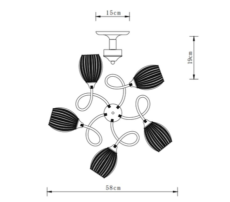 Люстра Arte Lamp  A2941PL-5AB ARYA