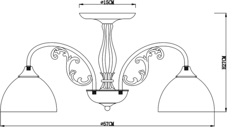 Люстра Arte Lamp  A3037PL-5AB SPICA